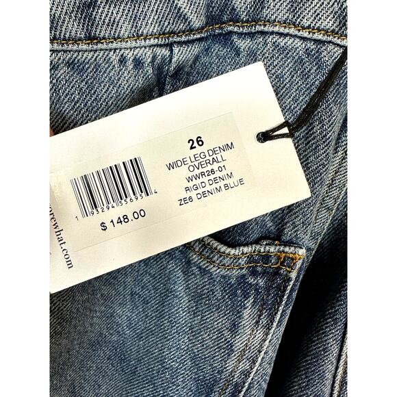 Wide Leg Denim Loose Jumper One Piece We Wore What Bib Overalls size 26 - Picture 13 of 13